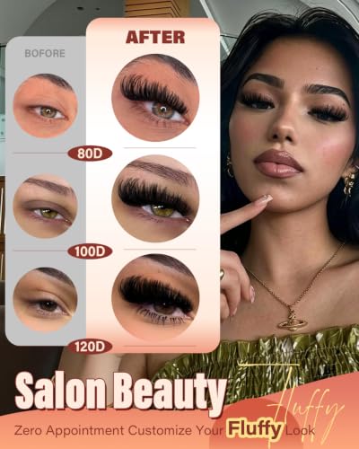 Fluffy Lash Clusters Kit 192pcs 12-18MM D Curl Eyelash Extensions