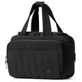 aji Travel Toiletry Bag for Women, Lightweight Large Wide-open Makeup Bag with Luggage Trolley Strap, Water-resistant Multiple Pockets for Accessories,Essentials, Toiletries, Mousse Black