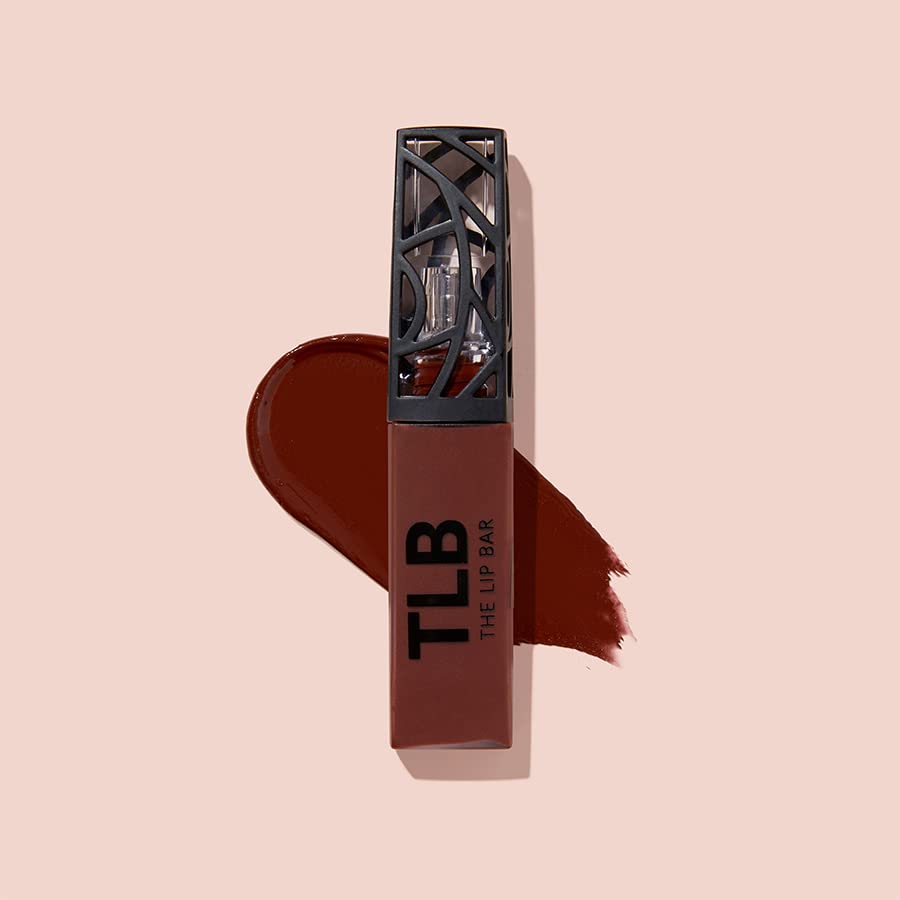 The Lip Bar Vegan Liquid Matte Lipstick, High Pigment Color & Long-Lasting with 8-12 Hours of Wear, Savage - Chocolate Red-Brown