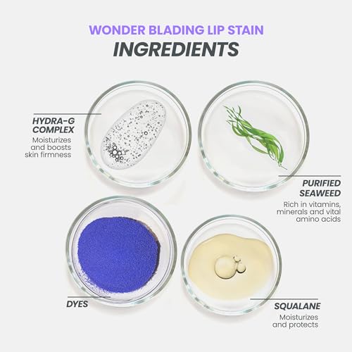 Wonderblading Lip Stain Peel Off Masque (Lovely) with 360 Contour Lipliner (Saddle)