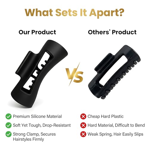 Soft Silicone Claw Clip for Thick Curly Hair – 8hr Hold