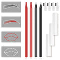 Microblading Eyebrow Mapping Pencil Set - Red & White Permanent Makeup Tools