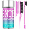 Hair Wax Stick & Brush Set for Sleek Styles - 12H Hold