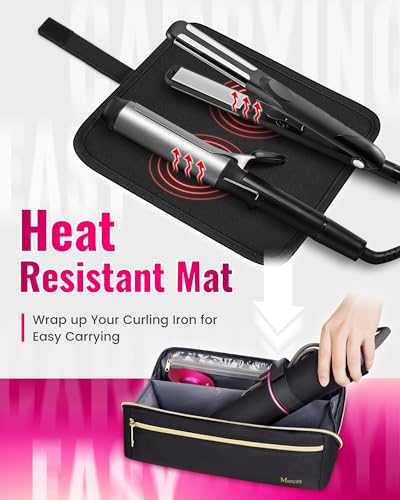 Mancro Shark FlexStyle Hair Tool Travel Bag with Heat Resistant Mat