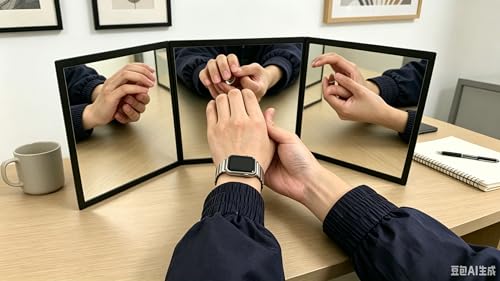 Sumrica Portable Three-Way Magic Mirror for Card Tricks & Practice