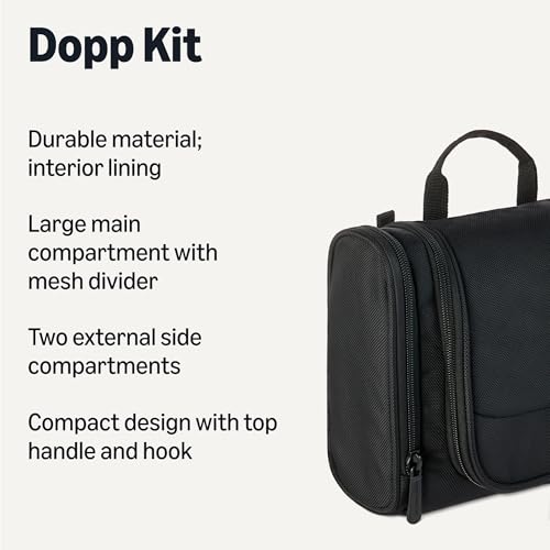 Amazon Essentials Hanging Toiletry Bag with Multiple Compartments