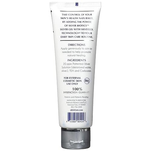 Silver Biotics First Aid Healing & Soothing Gel | Advanced SilverSol Technology | Amazing for Healing Skin from Scars, Burns, Wounds, Blemishes & More | 20ppm | 4 Oz (Pack of 2)
