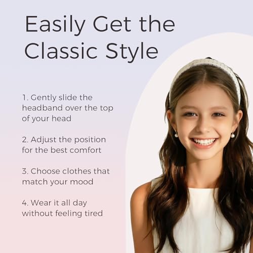 Polka Dot Satin Headbands for Women - 2 Pack, Comfortable & Non-Slip