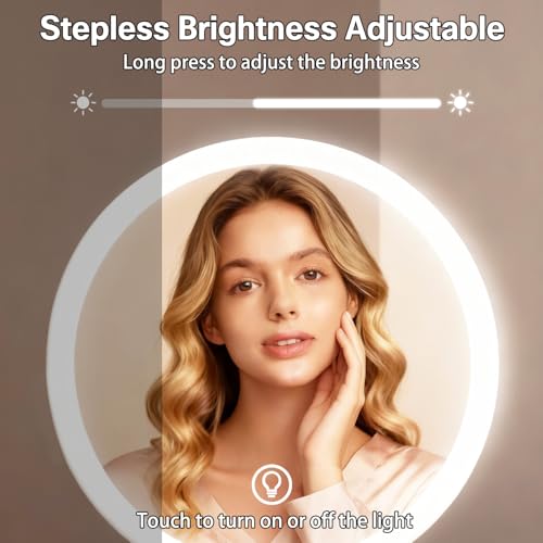 10X Magnifying Makeup Mirror with Lights - 3-Color LED, Adjustable