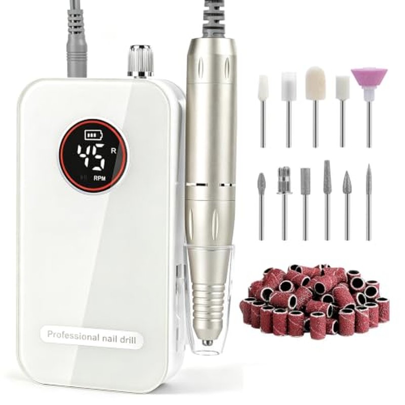Professional 45000RPM Electric Nail Drill Kit with 11 Bits & 50 Bands