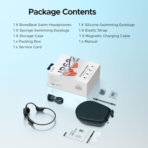DOOGEE Bone Conduction Headphones - IP68 Waterproof for Swimming