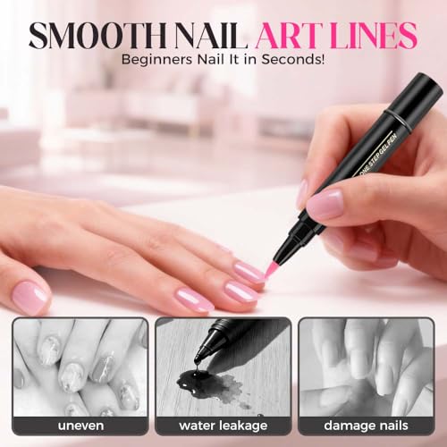 Mintiml 3-in-1 Gel Nail Polish Pen Set - Fast-Drying DIY Nail Art
