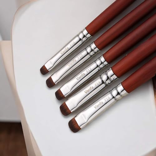 French Manicure Clean Up Brush for Gel Polish - Flat Nail Art Brush F16