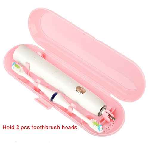 Cosmos Pack of 2 Plastic Travel Case Toothbrush Carrying Case Holder Container Compatible with Oral B Pro and also for Sonicare & Other Toothbrush