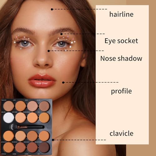 16-Shade Contour Palette - Matte & Shimmer Makeup Kit