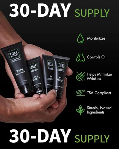 Tiege Hanley Level 1 Men's Skincare Kit, 30-Day Supply, 4-Piece