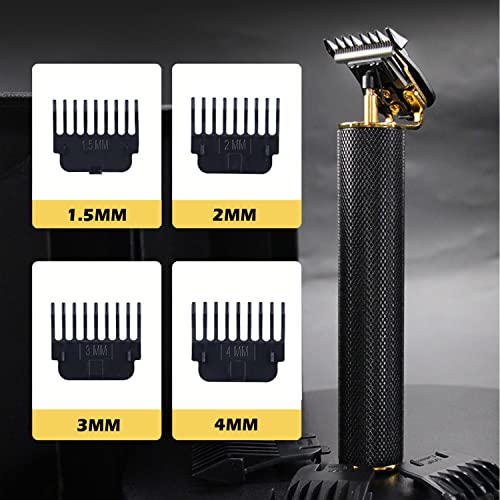 Hair Clippers for Men - Cordless Electric Hair Trimmer Beard Trimmer Shaver, Zero Gapped Edgers with Guide Combs, Black