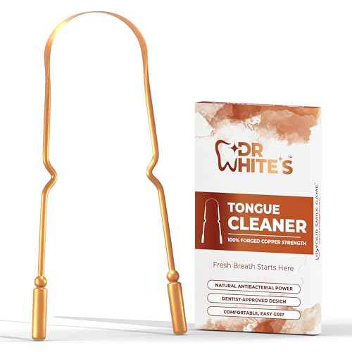 Dr. White¡¯s Copper Tongue Cleaner ? Dentist-Formulated Dual-Grip Design for Fresh Breath & Everyday Oral Detox ? 100% Forged Copper, For Adults & Kids, Rust-Resistant, Built to Last