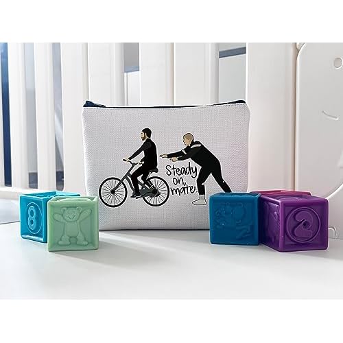 WCGXKO TV Show Inspired Steady On Mate Roy Kent Jamie Tartt Canvas Makeup Bag for Fans (Steady on)