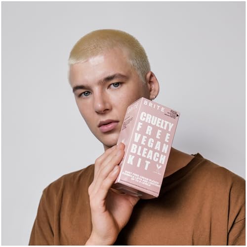 Brite Vegan Hair Bleach Kit - 8 Levels Lighter, Dust-Free