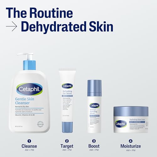 Cetaphil Deep Hydration Fragrance Free 48 Hour Activation Serum, 1 Fl oz, 48Hr Dry Skin Face Moisturizer for Sensitive Skin, With Hyaluronic Acid, Vitamin E & B5, Dermatologist Recommended