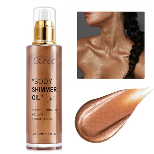 Shimmer Oil 100ml Body Luminizer Highlighter - Bronze Gold