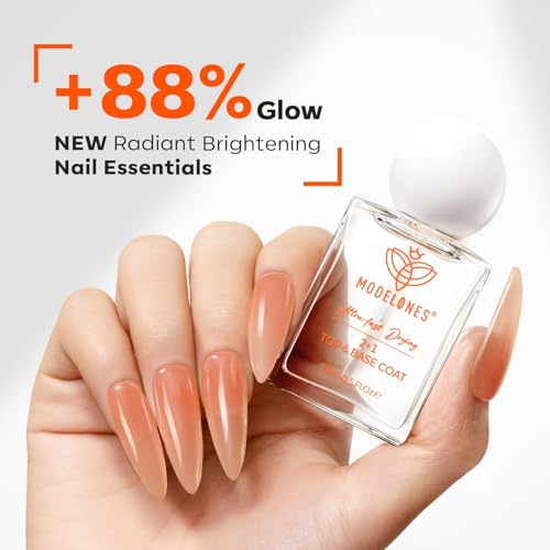 Modelones 3-in-One Nail Polish - Base & Top Coat, 15ml