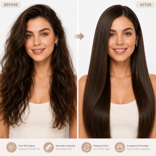 Electric Steam Hair Brush with Scalp Massage & Spray