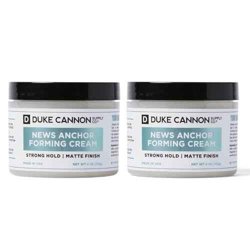 Duke Cannon Supply Co. News Anchor¢ç Forming Cream - Medium to Strong Hold, Matte Finish, 4 oz. (Pack of 2)