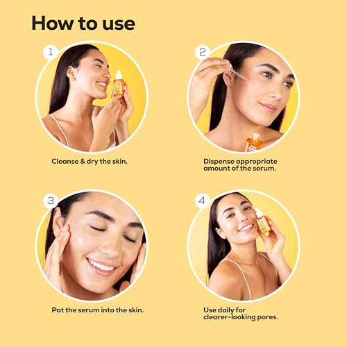 Hanhoo Pore Serum with Niacinamide, 1.01 Fl. Oz., with Niacinamide, Salicylic Acid, and Glycolic Acid, Gently Exfoliates, Clears Clogged Pores, Minimizes Enlarged Pores, Korean Skincare