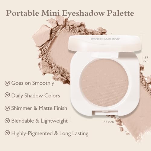Matte Eyeshadow Palette 2-Piece Set - Nude Brown Shimmer & Matte