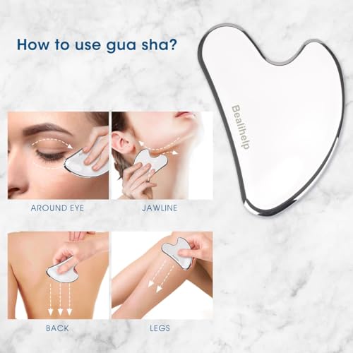 Stainless Steel Face Roller and Gua Sha Set