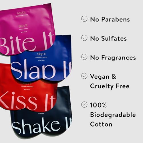 BAWDY Slap It 4 Pack - Caffeine Beauty Butt Mask - Retexturizing + Detoxifying Treatment for Your Behind - 2 Sheets, One for Each Cheek - Clean Beauty for Your Butt (4 Single Use Masks)