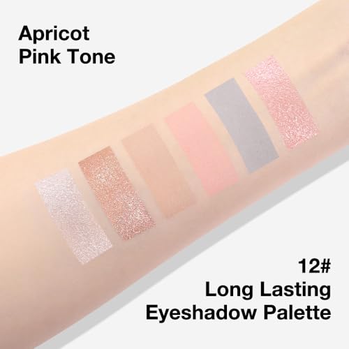 Kaely 6-Color Eyeshadow Palette – Waterproof, Pigmented Nude & Smoky