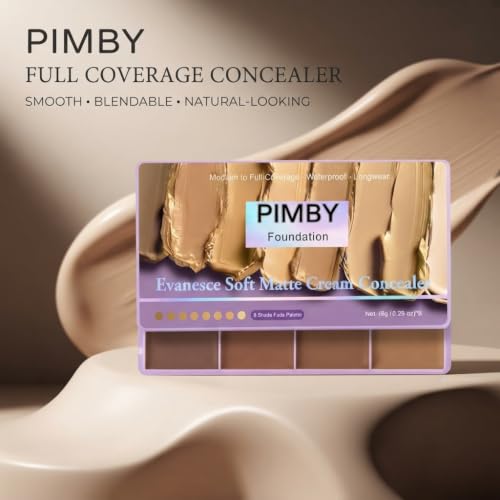 Pimby Dark Full Coverage Concealer - Lightweight, Blendable, Natural Finish