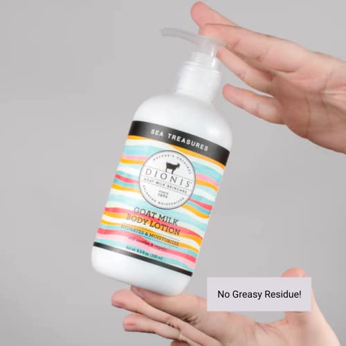 Dionis Goat Milk Skincare Sea Treasures Scented Lotion 8.5oz, Hand & Body Cream 3.3oz and Bar Soap 6oz Bundle