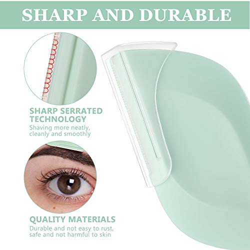 Patelai 21 Pcs Eyebrow Razors for Women Dermaplaning Tool Razor Eyebrow Blades Facial Razors for Men Trimmer Microblade Leaf Shaped Facial Shaper Shaver for Face Upper Lip Hair travel