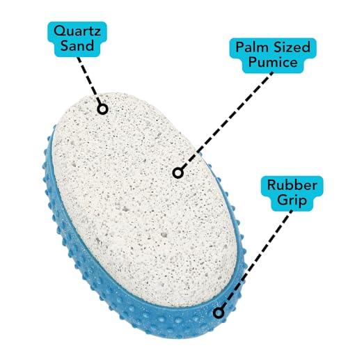 Iconikal Pumice Stone Foot Callus Remover with Non-Slip Rubber Grip, 6-Pack