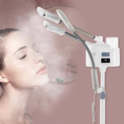 Professional Facial Steamer with 5X LED Magnifying Lamp