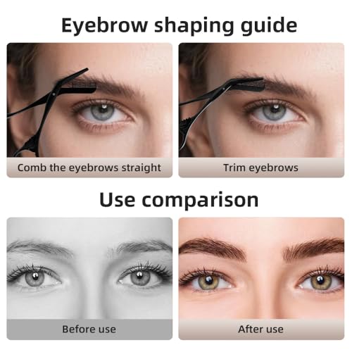 Eyebrow Scissors with Built-in Comb - Precision Trimmer