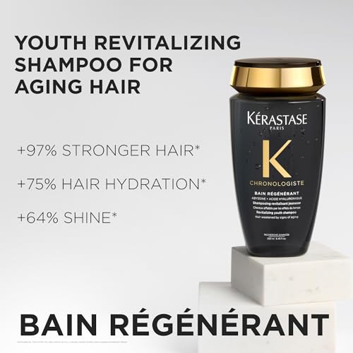 K?RASTASE Chronologiste Bain R?g?n?rant Shampoo - Revitalizing Shampoo For Weakened Hair, Anti-Aging, Hydrating & Smoothing, Infused with Hyaluronic Acid & Abyssine, For All Hair Types