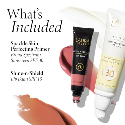LAURA GELLER Spackle SPF 30 Primer + Shine-n-Shield SPF 15 Lip - Sunset Sands