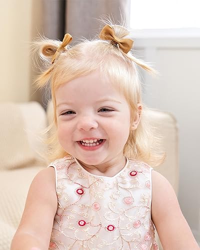 40-Piece 2" Baby Hair Bows Elastic Ties Set