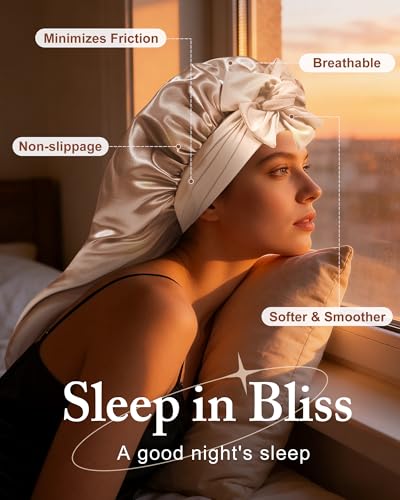 Double Layer Satin Sleep Bonnet for Long Hair & Braids