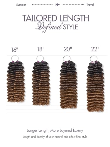 LUVME Deep Wave Crochet Hair 16 Inch 100% Human