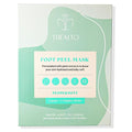 Thealto Foot Peel Mask Set - 2 Peppermint Scented Masks with Pumice Stone for Soft, Smooth Feet
