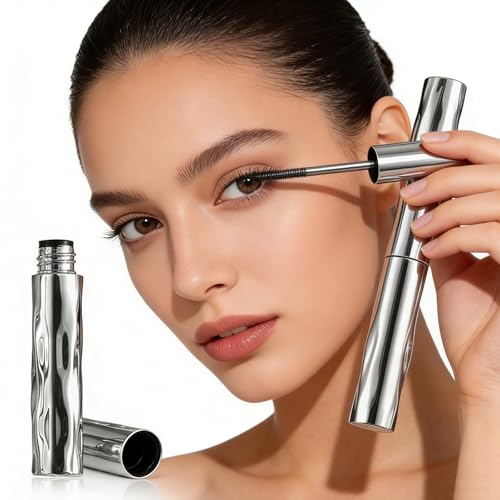 2PCS Waterproof & Smudge-Proof Tubing Mascara for Volumizing and 3D Curling Lashes, No Clumping No Flaking Formula, Long-Lasting Wear (Black)