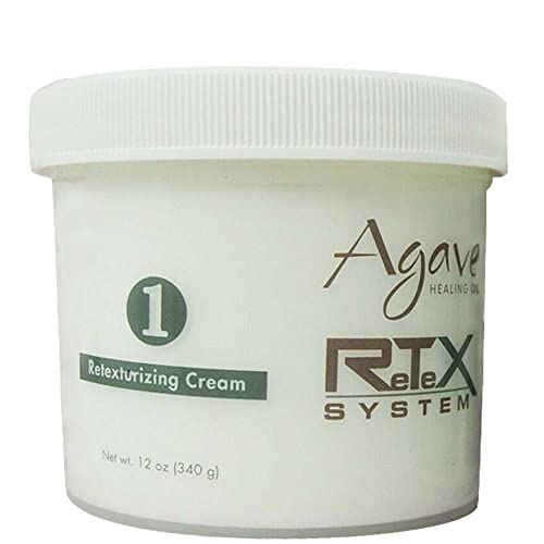 AGAVE RETEX SYSTEM PERMANENT STRAIGHTENER #1 RETEXTURIZING CREAM - 12 OZ, FOR SALON AND BARBERSHOP