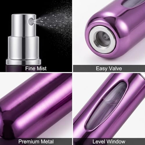 5ml Refillable Travel Perfume Atomizer - 4 Pack