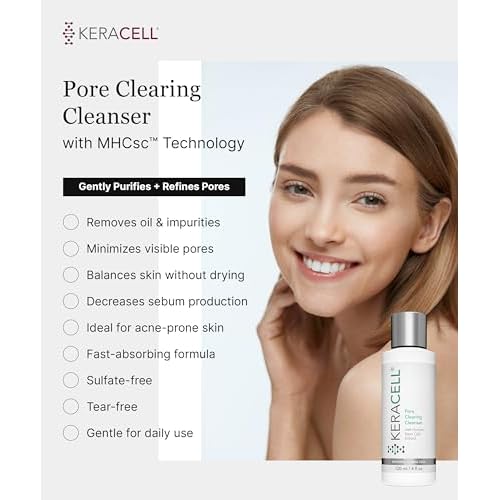 Pore Clearing Cleanser - Pore Cleanser & Minimizer with Salicylic Acid & Panthenol - Acne Cleanser Face Wash with MHCsc Technology - Moisturizes, Decreases Oil & Removes Impurities - 4 oz